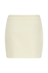 Letitia Suiting Mini Skirt With Buckle - Pastel Lemon